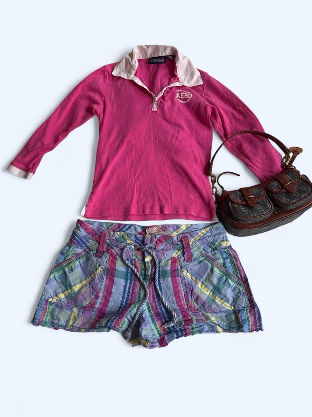 Vintage Free People Madras Plaid Micro Shorts Y2K Boho Festival Size 6